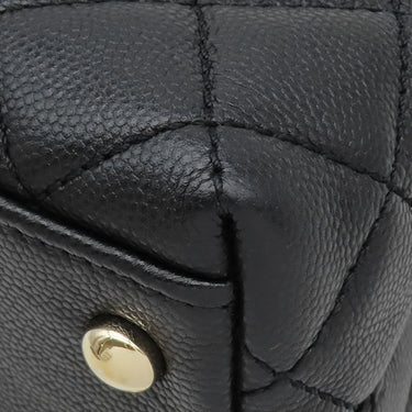 シャネル CHANEL ココハンドル XXS AS2215 ブラック キャビアスキン 2WAYバッグ シャンパンゴールド金具 トップハンドル