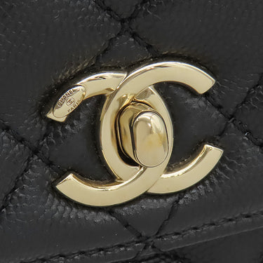 シャネル CHANEL ココハンドル XXS AS2215 ブラック キャビアスキン 2WAYバッグ シャンパンゴールド金具 トップハンドル