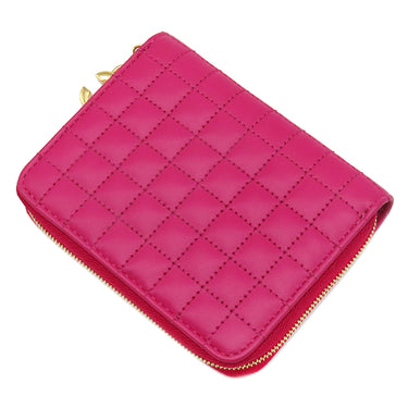 セリーヌ CELINE キルティング コインケース ピンク レザー カードケース ゴールド金具 コインケース フラグメントケース
