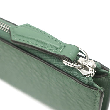 フェンディ FENDI 8AP161 グリーン レザー カードケース シルバー金具 フラグメントケース コインケース