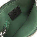フェンディ FENDI 8AP161 グリーン レザー カードケース シルバー金具 フラグメントケース コインケース