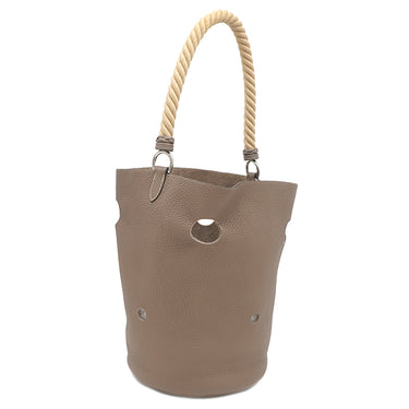 エルメス HERMES マンジョワール GM エトゥープ トリヨンクレマンス ハンドバッグ シルバー金具 グレージュ