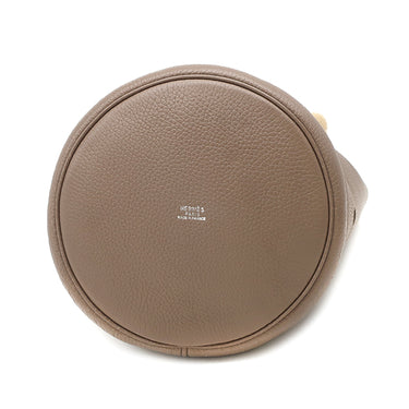 エルメス HERMES マンジョワール GM エトゥープ トリヨンクレマンス ハンドバッグ シルバー金具 グレージュ
