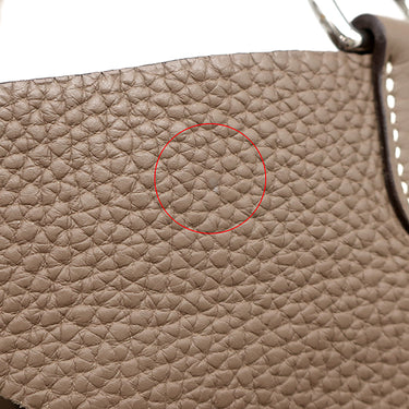 エルメス HERMES マンジョワール GM エトゥープ トリヨンクレマンス ハンドバッグ シルバー金具 グレージュ