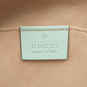 グッチ GUCCI GGマーモント チェーンショルダー 447632 グリーン レザー ショルダーバッグ シルバー金具 レインボー