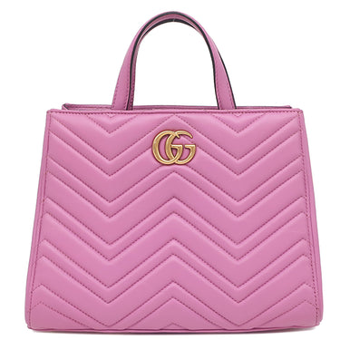 グッチ GUCCI GGマーモント トップハンドルバッグ 448054 CANDY MOUS レザー 2WAYバッグ ヴィンテージ金具 ハンドバッグ ショルダー トート