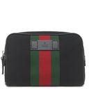 グッチ GUCCI シェリーライン ボディバッグ 630919 ブラック キャンバス ボディバッグ ヴィンテージ金具 ウエストバッグ ウェビングライン