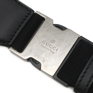 グッチ GUCCI シェリーライン ボディバッグ 630919 ブラック キャンバス ボディバッグ ヴィンテージ金具 ウエストバッグ ウェビングライン