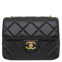 シャネル CHANEL マトラッセ20 チェーンショルダー ブラック ラムスキン ショルダーバッグ マットゴールド金具 黒 ココマーク