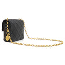 シャネル CHANEL マトラッセ20 チェーンショルダー ブラック ラムスキン ショルダーバッグ マットゴールド金具 黒 ココマーク