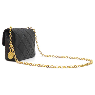 シャネル CHANEL マトラッセ20 チェーンショルダー ブラック ラムスキン ショルダーバッグ マットゴールド金具 黒 ココマーク