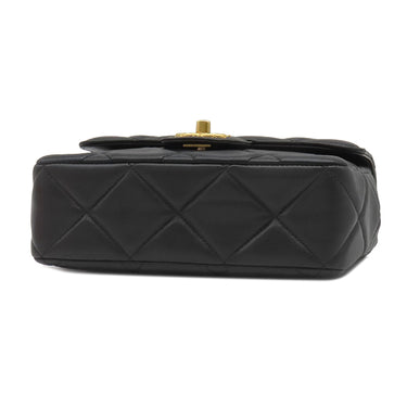シャネル CHANEL マトラッセ20 チェーンショルダー ブラック ラムスキン ショルダーバッグ マットゴールド金具 黒 ココマーク