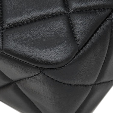 シャネル CHANEL マトラッセ20 チェーンショルダー ブラック ラムスキン ショルダーバッグ マットゴールド金具 黒 ココマーク