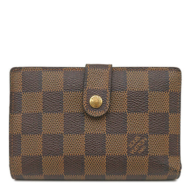 ルイヴィトン LOUIS VUITTON ポルト モネ ビエ ヴィエノワ N61664 ダミエエベヌ ダミエキャンバス 二つ折り財布 ゴールド金具 コンパクトウォレット 茶