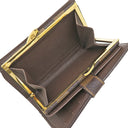 ルイヴィトン LOUIS VUITTON ポルト モネ ビエ ヴィエノワ N61664 ダミエエベヌ ダミエキャンバス 二つ折り財布 ゴールド金具 コンパクトウォレット 茶