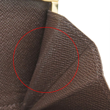 ルイヴィトン LOUIS VUITTON ポルト モネ ビエ ヴィエノワ N61664 ダミエエベヌ ダミエキャンバス 二つ折り財布 ゴールド金具 コンパクトウォレット 茶