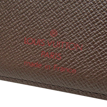 ルイヴィトン LOUIS VUITTON ポルト モネ ビエ ヴィエノワ N61664 ダミエエベヌ ダミエキャンバス 二つ折り財布 ゴールド金具 コンパクトウォレット 茶