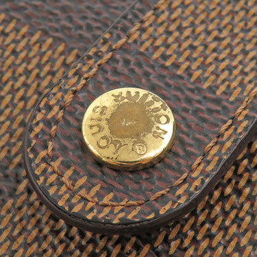 ルイヴィトン LOUIS VUITTON ポルト モネ ビエ ヴィエノワ N61664 ダミエエベヌ ダミエキャンバス 二つ折り財布 ゴールド金具 コンパクトウォレット 茶