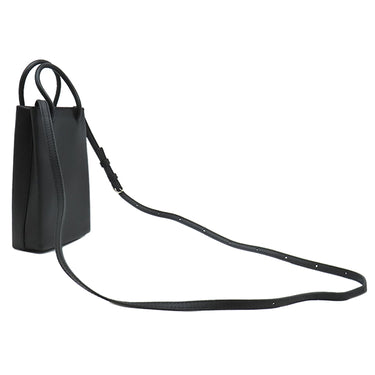 バレンシアガ BALENCIAGA ショッピング フォンホルダー 593826 ブラック レザー ショルダーバッグ シルバー金具 黒