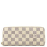 ルイヴィトン LOUIS VUITTON ポルトフォイユ クレマンス N61264 ダミエアズール ダミエアズールキャンバス 長財布 ゴールド金具 ピンク ラウンドジップ