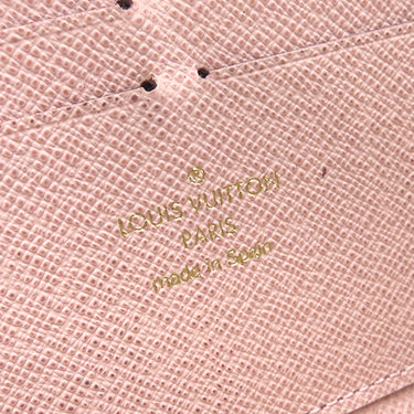 ルイヴィトン LOUIS VUITTON ポルトフォイユ クレマンス N61264 ダミエアズール ダミエアズールキャンバス 長財布 ゴールド金具 ピンク ラウンドジップ