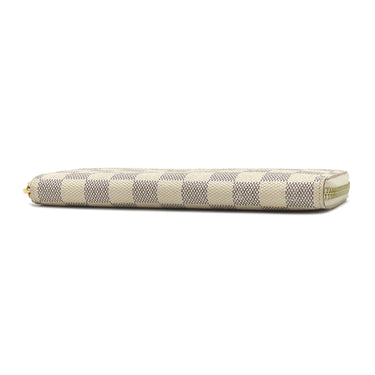 ルイヴィトン LOUIS VUITTON ポルトフォイユ クレマンス N61264 ダミエアズール ダミエアズールキャンバス 長財布 ゴールド金具 ピンク ラウンドジップ