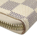 ルイヴィトン LOUIS VUITTON ポルトフォイユ クレマンス N61264 ダミエアズール ダミエアズールキャンバス 長財布 ゴールド金具 ピンク ラウンドジップ
