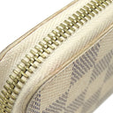 ルイヴィトン LOUIS VUITTON ポルトフォイユ クレマンス N61264 ダミエアズール ダミエアズールキャンバス 長財布 ゴールド金具 ピンク ラウンドジップ