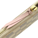 ルイヴィトン LOUIS VUITTON ポルトフォイユ クレマンス N61264 ダミエアズール ダミエアズールキャンバス 長財布 ゴールド金具 ピンク ラウンドジップ