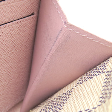 ルイヴィトン LOUIS VUITTON ポルトフォイユ クレマンス N61264 ダミエアズール ダミエアズールキャンバス 長財布 ゴールド金具 ピンク ラウンドジップ