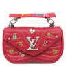 ルイヴィトン LOUIS VUITTON ニューウェーブ PM ラブロック エカルラート カーフ 2WAYバッグ シルバー金具 赤 チェーン ショルダー ハンドバッグ
