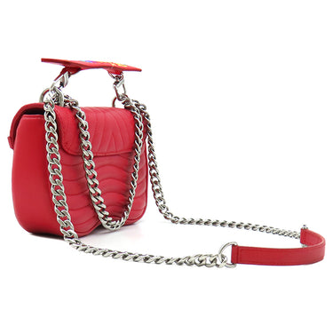 ルイヴィトン LOUIS VUITTON ニューウェーブ PM ラブロック エカルラート カーフ 2WAYバッグ シルバー金具 赤 チェーン ショルダー ハンドバッグ