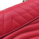 ルイヴィトン LOUIS VUITTON ニューウェーブ PM ラブロック エカルラート カーフ 2WAYバッグ シルバー金具 赤 チェーン ショルダー ハンドバッグ