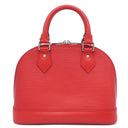 ルイヴィトン LOUIS VUITTON アルマBB M41160 コクリコ エピレザー 2WAYバッグ シルバー金具 赤 ハンドバッグ ショルダー 鍵・パドロック欠品