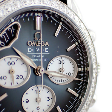 腕時計 オメガ OMEGA デ ヴィル コーアクシャル クロノグラフ 422.18.35.50.06.001 自動巻き レディース 純正ダイヤ デイト