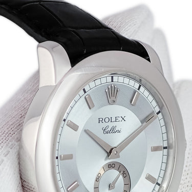 腕時計 ロレックス ROLEX チェリーニ チェリニウム 5241/6 K番 手巻き メンズ K番 Pt950無垢 アイスブルー 水色 プラチナ