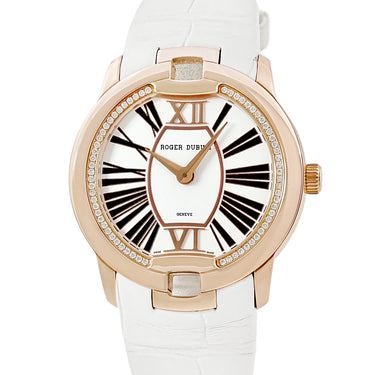 腕時計 ロジェデュブイ ROGER DUBUIS ベルベット 36 オートマティック DBVE0069 自動巻き メンズ K18PG無垢 純正ダイヤ ローマン 白