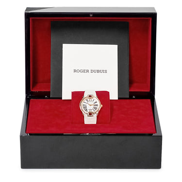 腕時計 ロジェデュブイ ROGER DUBUIS ベルベット 36 オートマティック DBVE0069 自動巻き メンズ K18PG無垢 純正ダイヤ ローマン 白