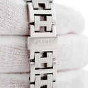 腕時計 エルメス HERMES クリッパー CL4.210 クオーツ レディース グレー サンレイ アラビア デイト