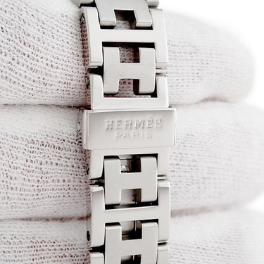 腕時計 エルメス HERMES クリッパー CL4.210 クオーツ レディース グレー サンレイ アラビア デイト
