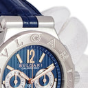 腕時計 ブルガリ BVLGARI ディアゴノ カリブロ 303 クロノグラフ DG42SWGCH DG42C3SWGLDCH 自動巻き メンズ K18WG×SS 誕生20周年記念