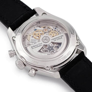 腕時計 ゼニス ZENITH エルプリメロ クロノマスター オープン パワーリザーブ 03.2080.4021/21.C496 自動巻き メンズ ブラック 黒