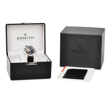 腕時計 ゼニス ZENITH エルプリメロ クロノマスター オープン パワーリザーブ 03.2080.4021/21.C496 自動巻き メンズ ブラック 黒