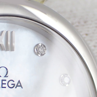 腕時計 オメガ OMEGA デ ヴィル プレステージ デュードロップ 424.13.27.60.55.001 クオーツ レディース 純正ダイヤ 白 シェル