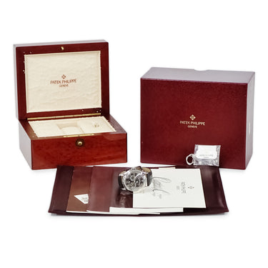 腕時計 パテックフィリップ PATEK PHILIPPE アニュアルカレンダー ムーンフェイズ 5056P-001 自動巻き メンズ Pt950無垢 コンプリケーション