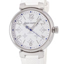 腕時計 ルイヴィトン LOUIS VUITTON タンブール GM モノグラム ホワイト QA114Z クオーツ メンズ アラビア バー ラウンド