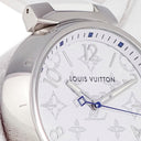 腕時計 ルイヴィトン LOUIS VUITTON タンブール GM モノグラム ホワイト QA114Z クオーツ メンズ アラビア バー ラウンド