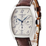 腕時計 ロンジン LONGINES エヴィデンツァ L2.643.4.73.2 自動巻き メンズ クロノグラフ デイト ギョウシェ 青針 トノー