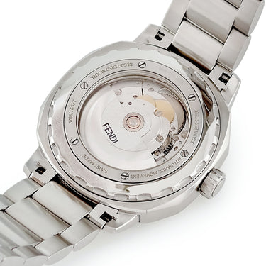 腕時計 フェンディ FENDI フェンディマティック FOW971-A45N-F0QW0 自動巻き メンズ シルバー 十二角形 デイト シースルーバック