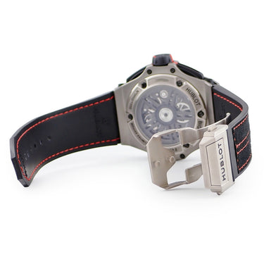 腕時計 ウブロ HUBLOT ビッグバン ウニコ フェラーリ チタニウム 402.NX.0123.WR 自動巻き メンズ OH済 黒 クロノグラフ 限定